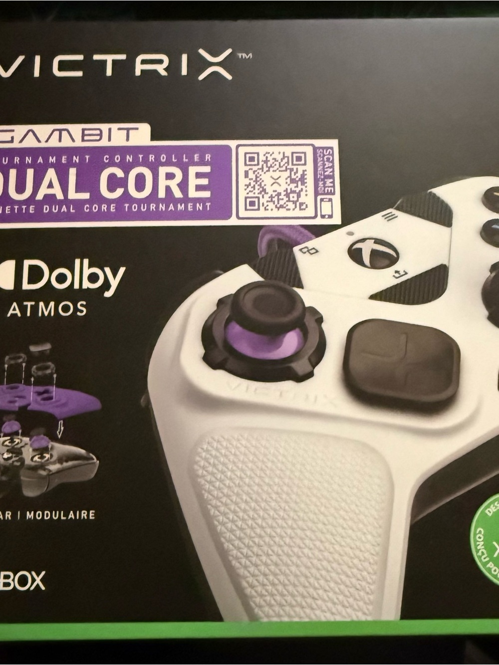 Victrix Gambit Dual Core White & Purple Tournament Controller for Xbox